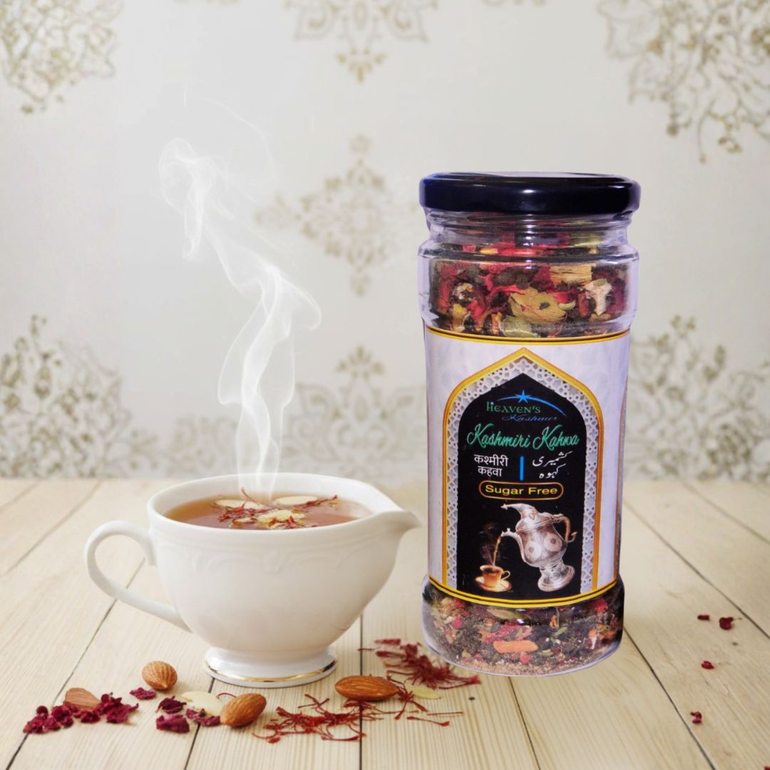 Traditional Kashmiri Kahwa (Sugar-Free) 4 Heaven's Kashmir 100% Sugar-Free Traditional Kashmiri Kahwa Tea bottle