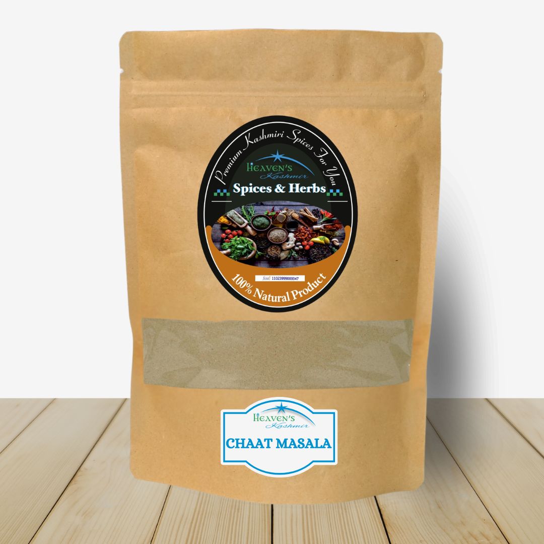 Heaven's Kashmir authentic chaat masala powder in original packaging